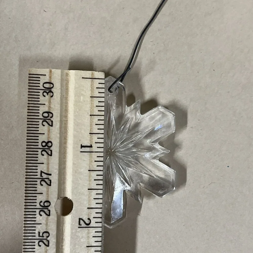 VTG 5pcs‎ Various Christmas Snowflake  Hanging Ornament Acrylic/ Beads Rare